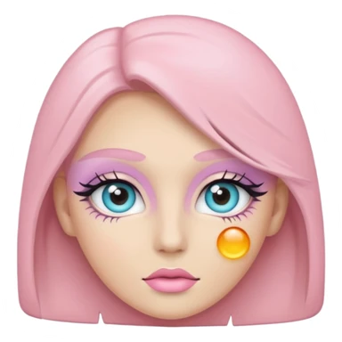 Sombras para ojos de maquillaje de colores pasteles sticker