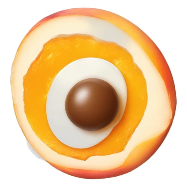 Peach goose egg dessert sticker