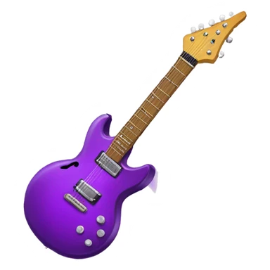 purple guitar with lightning bolt sticker