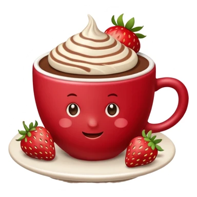 cappucino de chocolate 🍫 com moranguinho sticker