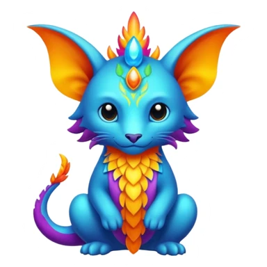Elemental magical colorful exotic Pokémon-Fakémon-creature sticker