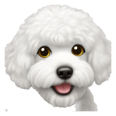 bichon frise heart sticker