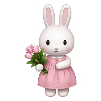 miffy holding flowers  sticker