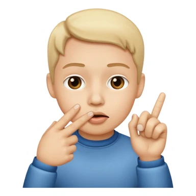 shushing finger sticker