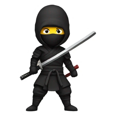 ninja with katana sticker