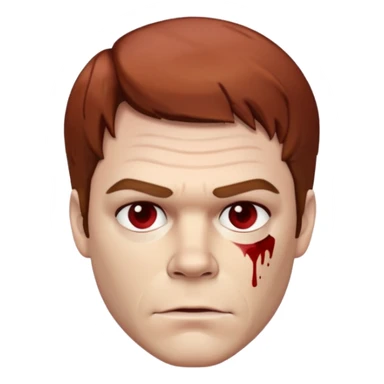 Dexter Morgan, mysterious and mystical, with bloody details sticker