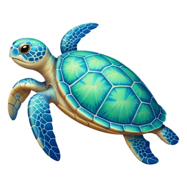 Pastel sea turtle sticker
