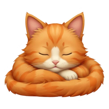cute orange kitten sleeping sticker