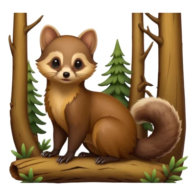 European pine marten sticker