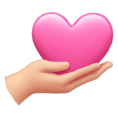 heart hand pink anime sticker