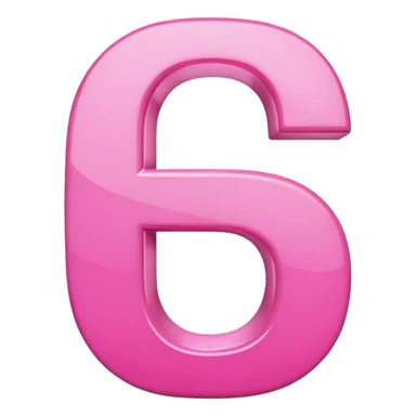 mix color pinks 3d letter p sticker