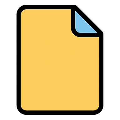 flat icon of a contract with a folded corner, modern and simple, no text sticker