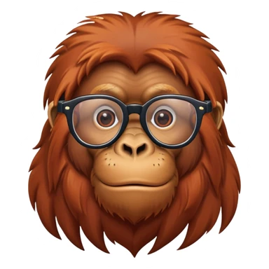 Orangutan with glasses sticker