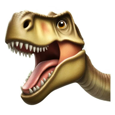 Dinosaur eating  sticker