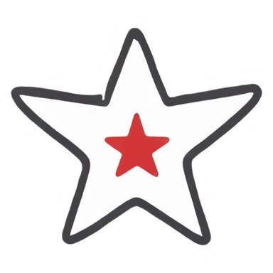 A flag emoji of a horizontal tricolor of black, white, and purple. In the center of the flag is a red five-pointed star sticker