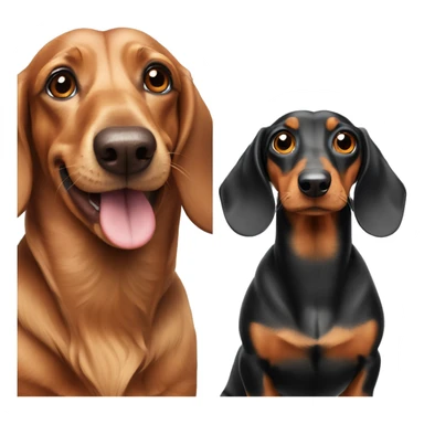 2 different daschund  sticker