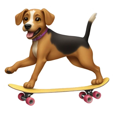 Dog skating  sticker