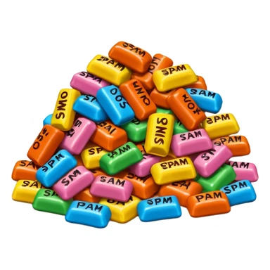 spam halloween candy sticker