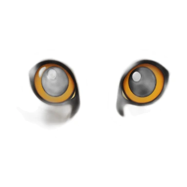 Carey cat mostly black orange dot in face sticker