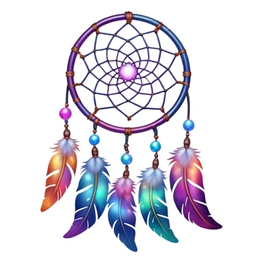 Iridescent nebula  dreamcatcher sticker