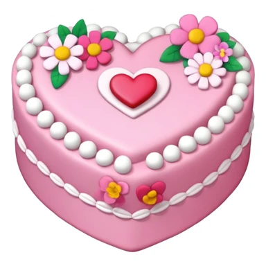 cake in the heart sticker
