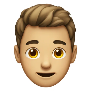 A boy squinting.  sticker