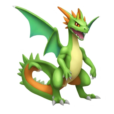 Anthro Cool Edgy Legendary Fakemon-Pokémon-Flygon-Charizard-Fantasy-Creature With Full Body Detailed High Quality sticker