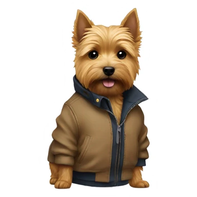 Norwich Terrier in a jacket sticker