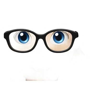 Real margot robbie waving,  bright blue eyes, wearing black glasses  sticker