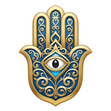 Hamsa emoji with white sticker