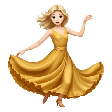 Dancing girl sticker