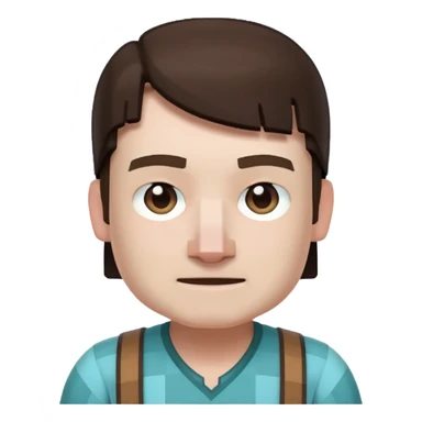 villager from Minecraft face sticker