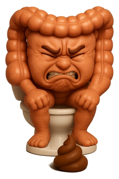 SU QUESTO STILE FAI UN EMOJI STILE IPHONE 3D DI UN INTESTINO CHE sta seduto sul wc e davanti ha una montagnetta di feci a palline stile emoji iphone, fallo senza naso e FAGLI UN ESPRESSIONE di dolore mentre si sforza E FALLO MOLTO REALISTICO IN 3D sticker