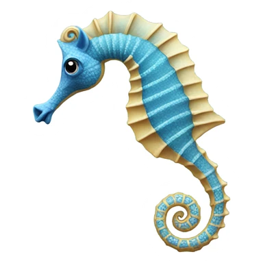 sea horse blue sticker