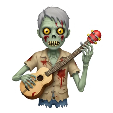 maracas playing zombie sticker