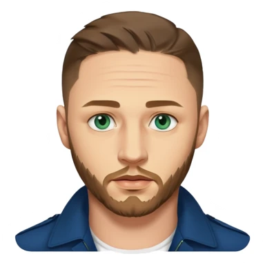 Tom Hardy with blue-green eyes sticker