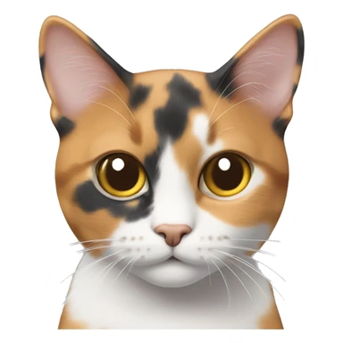 Calico cat with grey eyes￼ sticker