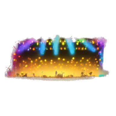 Colourful concert lights and sounds sticker