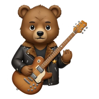 Bear potrait rockstar  sticker