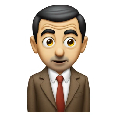 Mr.Bean kissing sticker