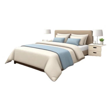 clean and tidy bedroom, everything in place, simple and inviting sticker