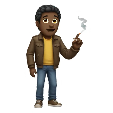 guy holding cigarette sticker