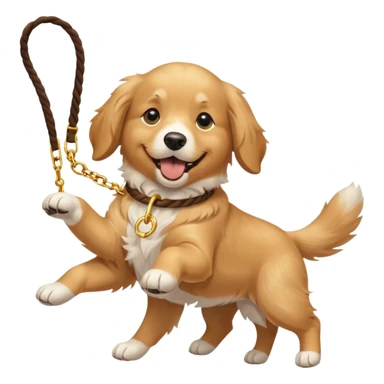dog, double leash sticker