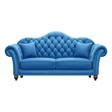 blue cozy sofa sticker
