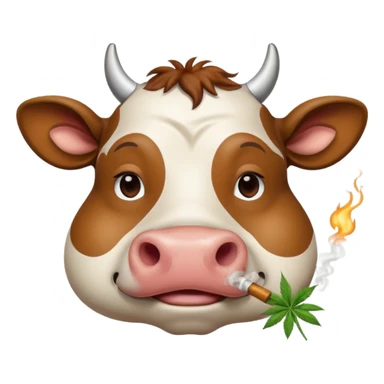 cow smoke weed sticker