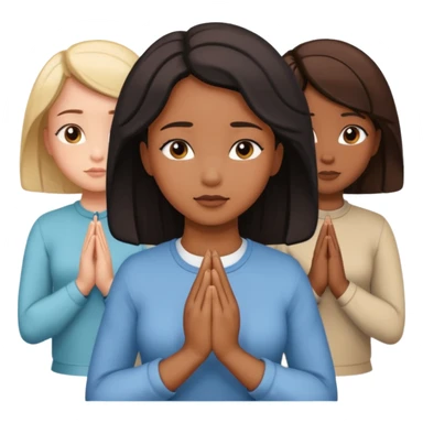 Black women praying sticker
