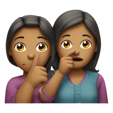 Person shushing another person  sticker