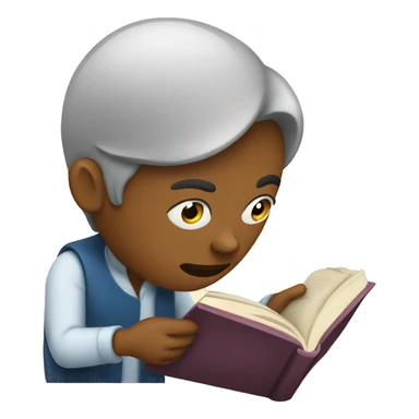 tried person reading a book sticker