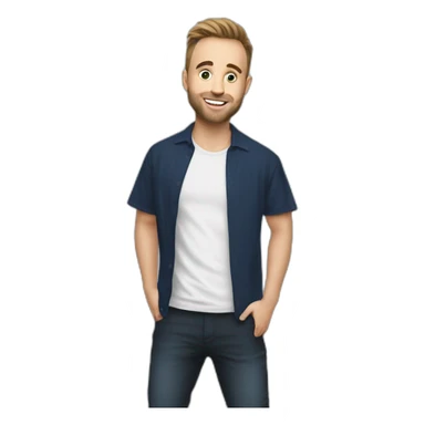 Squeezie avec une enorme calvitie sticker