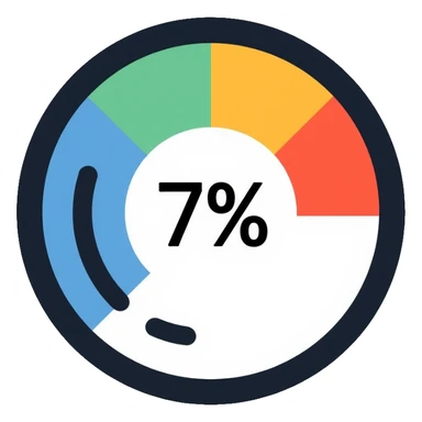 circular progress bar, loading indicator, 75% complete sticker